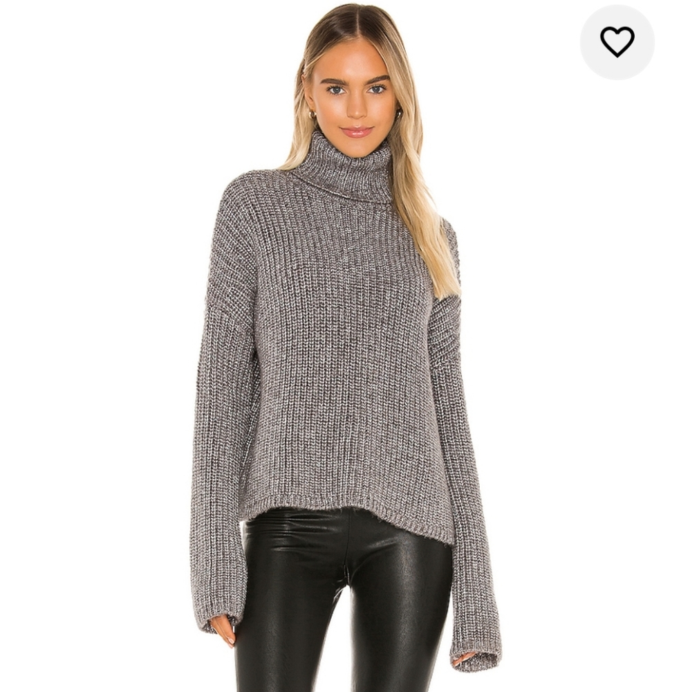 NWT Pam & Gela Lurex Marled Turtleneck